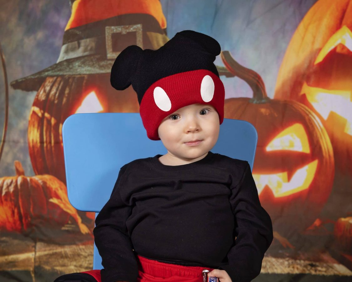 Image from Halloween in our House - Boy with a Mickey Mouse hat