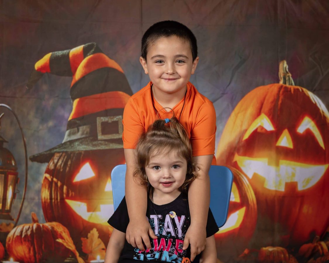 Image from Halloween in our House - A picture of a little boy and girl