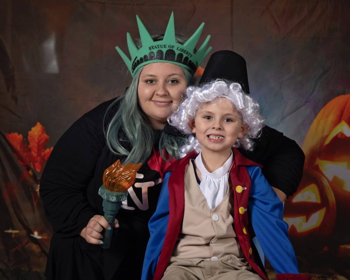 Image from Halloween in our House - Mother and child in their Halloween costumes