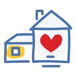 illustrated Ronald McDonald house icon